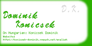 dominik konicsek business card